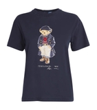 Tshirt RALPH LAUREN navy gấu mũ len
