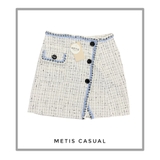 Chân váy SELF PORTRAIT xanh khuy đen