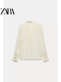 Sơ mi Zara voan tơ bèo cổ