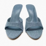 Guốc ZARA denim 9cm