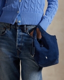 Túi giỏ RALPH LAUREN da lộn