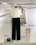 Áo len cashmie THE ROW cộc tay