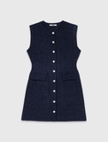 Váy MAJE sát nách navy bling