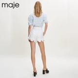 Quần sooc Maje ren dập trắng