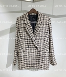 Blazer dạ kẻ ANINE BING