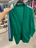 Cardigan SANDRO xanh lá sọc tay