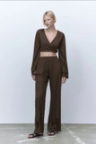 Set Zara rêu cải ren 3D