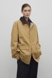Coat THE ROW nâu cổ nhung