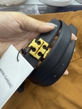 Belt TORY BURCH đen logo vàng