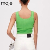 Áo MAJE 2 dây xanh lá