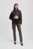 Quần jeans KARL LAGERFELD đen mài