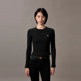 Áo thun CK dài tay 2 màu logo ngực