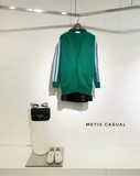 Cardigan SANDRO xanh lá sọc tay