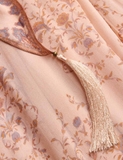 Váy ZIMMERMANN lụa nâu nude dáng dài kèm belt
