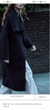 Áo khoác ZARA len navy dáng dài