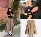 Chân váy BERSHKA nâu dáng dài