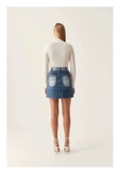 Chân váy jean AJE mài dáng ngắn