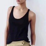 Áo 2 dây ZARA đen mỏng