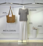 Áo MAX MARA kẻ túi ngực