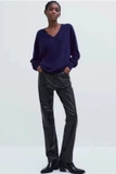 Áo len PULL&BEAR xanh cổ V
