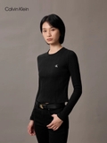 Áo thun CK dài tay 2 màu logo ngực