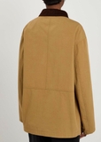 Coat THE ROW nâu cổ nhung