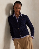 Cardigan RALPH LAUREN vặn thừng khuy sừng 2026