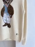 Áo len RALPH LAUREN kem gấu nâu
