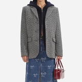 Blazer SELF PORTRAIT dạ kẻ đen