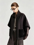 Cape len cashmere LORO PIANA túi lông