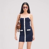 Váy MAJE 2 dây navy cải trắng