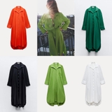 Váy ZARA sơ mi linen túi ngực 3 màu