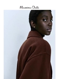 Áo khoác dạ nâu MASSIMO DUTTI dáng dài