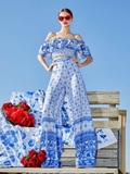 Quần lụa xanh ALICE OLIVIA