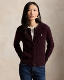 Cardigan RALPH LAUREN vặn thừng khuy sừng 2026