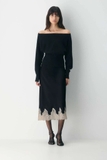 Chân váy ARITZIA lụa cải ren 2 màu