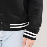 Bomber RALPH LAUREN đen viền trắng