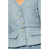 Váy SELF PORTRAIT xanh túi 2 bên dáng dài