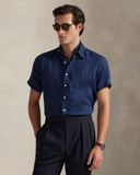 Sơ mi RALPH LAUREN cộc tay linen 3 màu