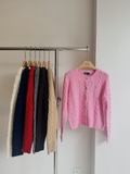 Cardigan RALPH LAUREN vặn thừng khuy sừng 2026