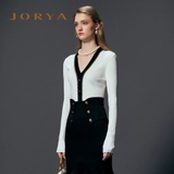 Cardigan JORYA trắng viền đen