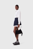 Váy sơ mi MAJE trắng kèm chân váy navy 2in1