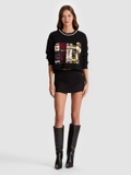 Hoodie ALICE & OLIVIA cổ viền cườm