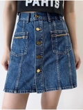 Chân váy CELINE denim túi 2 bên