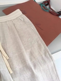 Quần  LORO PIANA linen cạp chun