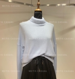 Áo len Maje cổ lọ xanh Pastel