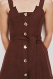 Váy AJE 2 dây nâu dáng ngắn