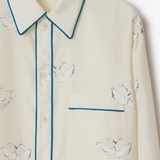 Sơ mi BURBERRY lụa họa tiết