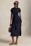 Váy RALPH LAUREN navy vạt đối xứng