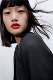 Blazer Zara dư xịn 1 khuy dáng lửng
